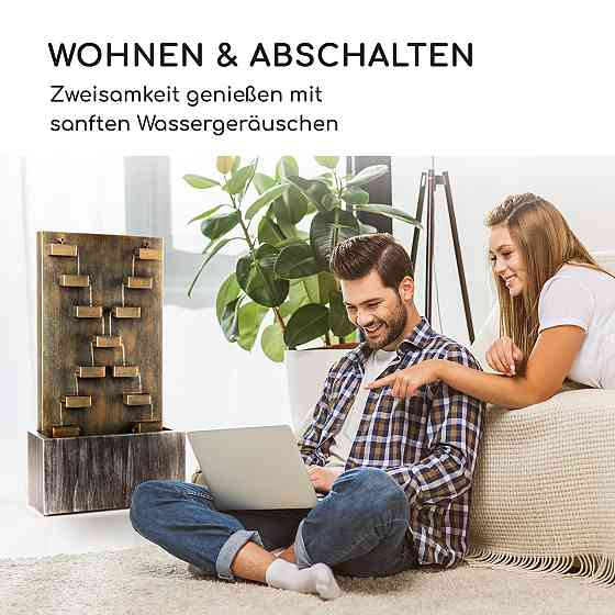 Садовый фонтан с переходом через реку в/на открытом воздухе 6 Вт насос 10 м оцинкованный кабель (Германия, Ровно