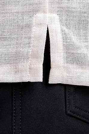 Вишиванка для хлопчиків,молочна,льон, розміри на ріст топ Київ