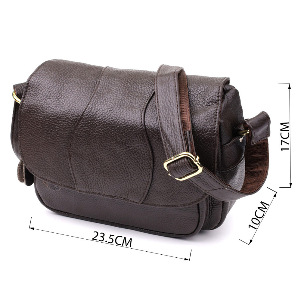 Сумка з натуральної шкіри для стильних жінок Vintage 22973 Коричневий Київ - фото 3