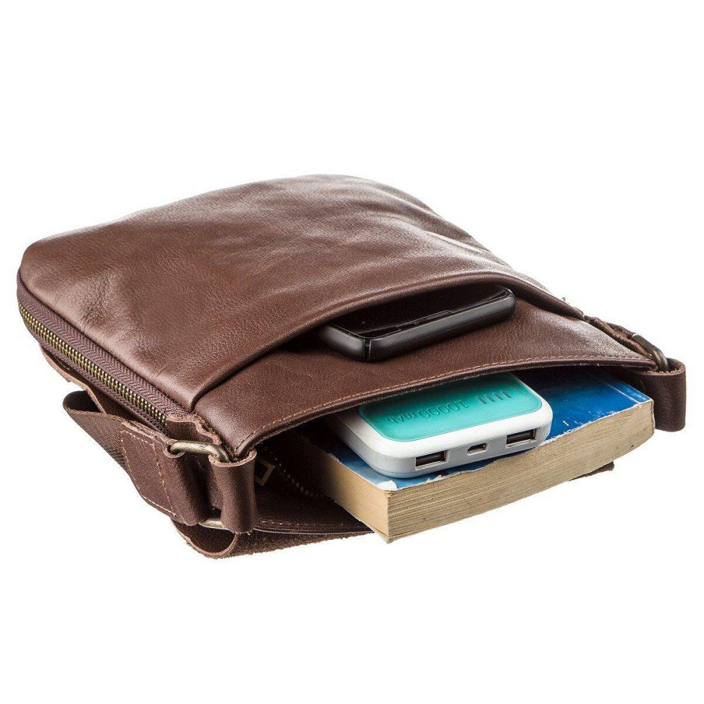 Чоловіча шкіряна сумка планшетка Коричнева (SHVIGEL) Київ - фото 3