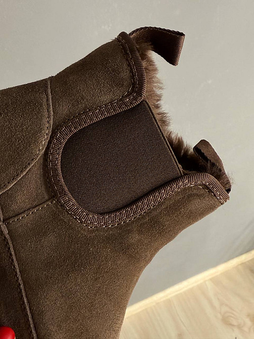 Черевики жіночі Hengji 002-7 замшеві на хутрі високі коричневі, 37, 23,5 см Київ - фото 17