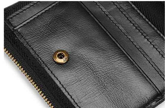 Чоловіче шкіряне портмоне на кнопці Leather Collection (2766) Київ