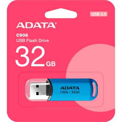 USB флеш накопичувач ADATA 32GB C906 Blue USB 2.0 (AC906-32G-RWB) Вінниця