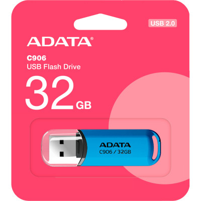 USB флеш накопичувач ADATA 32GB C906 Blue USB 2.0 (AC906-32G-RWB) Вінниця - фото 3