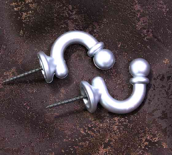 Гачки для підхватів (008кр) набір 2 шт Сірий (83-012) Київ