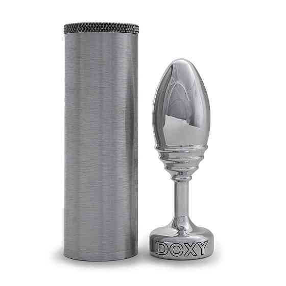 Металева анальна пробка DOXY Butt Plug RIBBED, ребриста, діаметр 3,3 см Sex Aura Київ