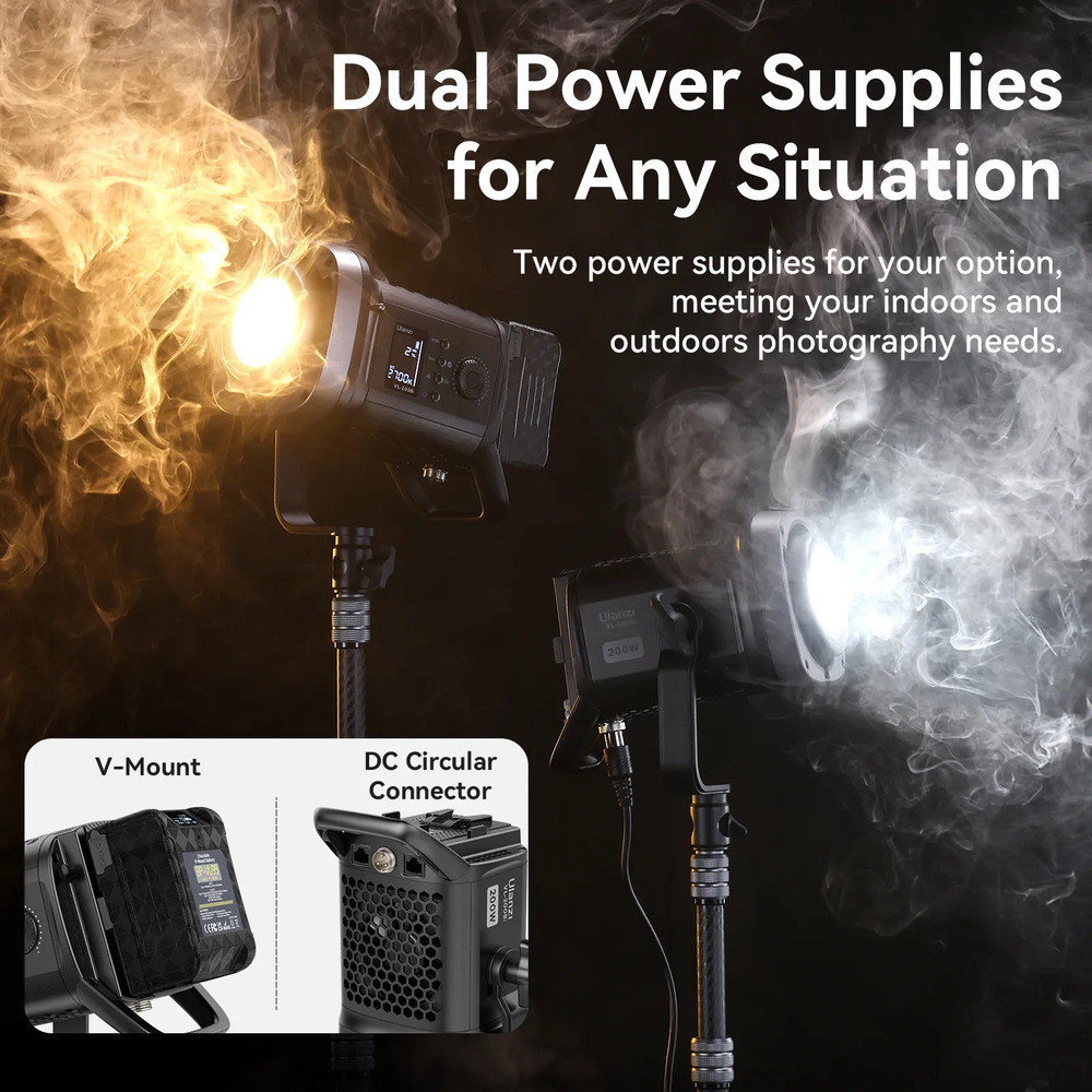 Відеосвітло Ulanzi Vijim 200W Bi-color  Video Light (L079CNA1 VL-200Bi) (без блока живлення) Київ - фото 9