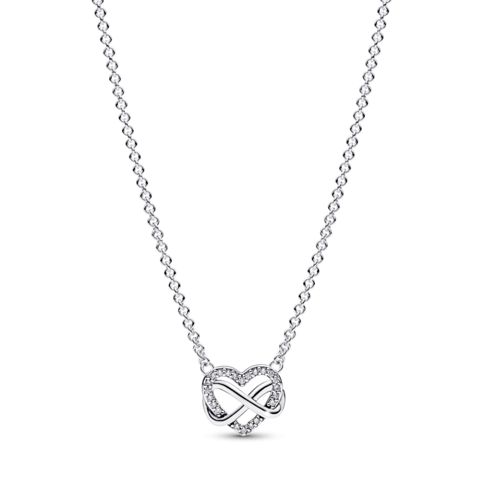 Срібне намисто Пандора Блискуче серце нескінченності 392666C01 Київ - фото 1