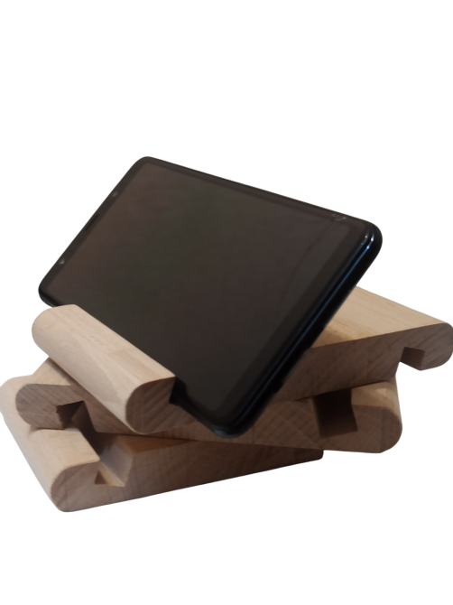 Деревяная настольная подставка из Бука для телефона планшета 135 мм на 83 мм Украина бежевий Киев - изображение 4