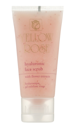 Скраб с гиалуроновой кислотой и цветочными экстрактамиHyaluronicface scrub with flowerextracts Yelow rose250мл Днепр