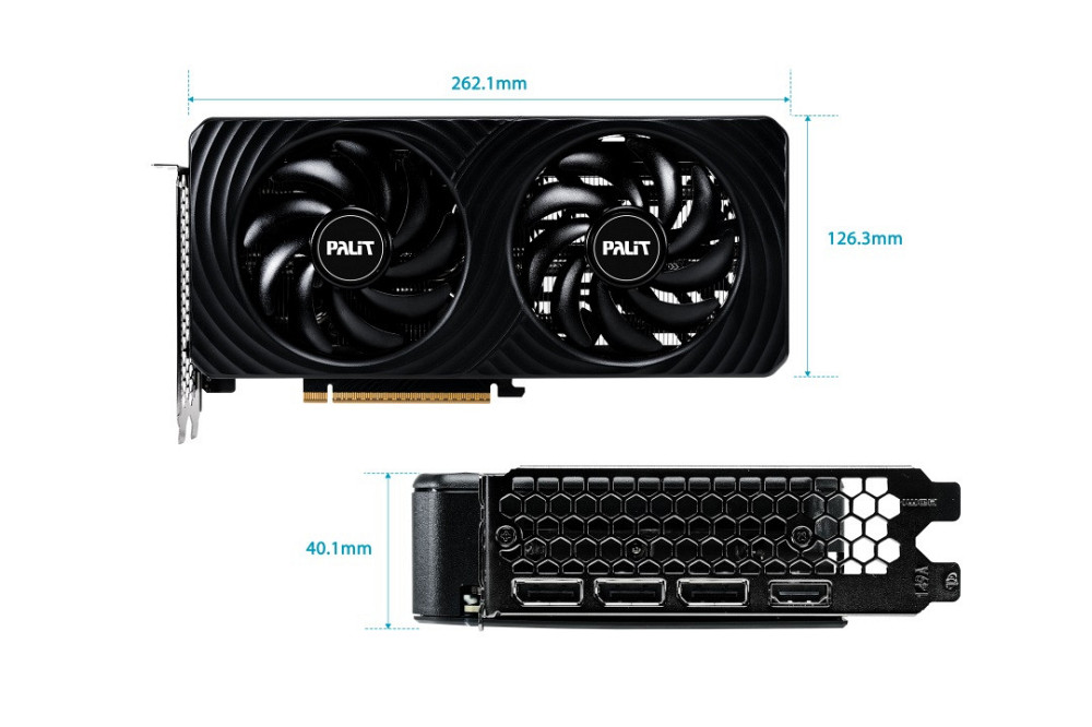 Відеокарта GF RTX 5060 8 GB GDDR7 Dual OC Palit (NE75060S19P1-GB2063D) Black Харьков - изображение 15