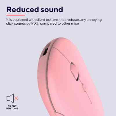 Мишка Trust Puck Wireless/Bluetooth Silent Pink (24125) Вінниця