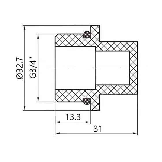 Заглушка PPR Thermo Alliance с резьбой 20х3/4