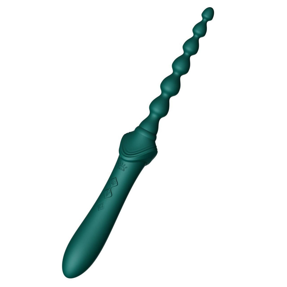 Мультифункціональний вібратор Zalo — Bess 2 Turquoise Green, 4 насадки, підігрів Sex Aura Київ - фото 6