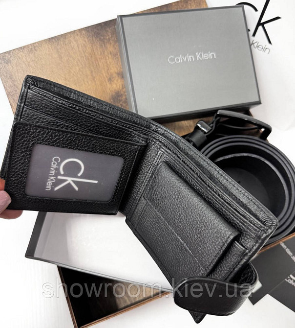 Чоловічий подарунковий набір ремінь та портмоне в дерев'яній коробці СК (451) Київ - фото 8