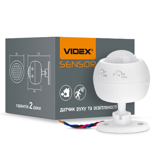 Датчик руху та освітленності 1200W 220V інфрачервоний VL-SPS27W Videx Житомир