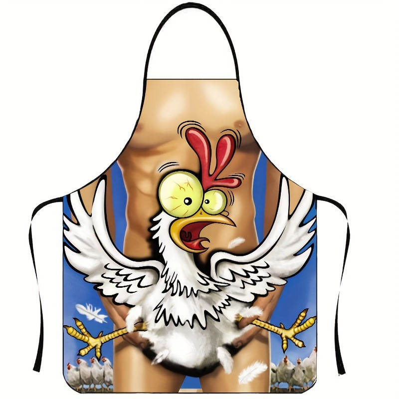 Фартух з приколом Курка 75 на 60 см різнобарвний Київ - фото 2