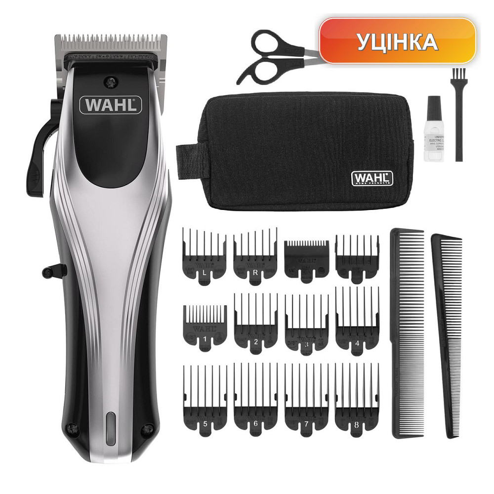 Машинка для стрижки тример Wahl Multi Cut Pro чорно-хромовий літій-іонний акумулятор 120 хв 12 насадок бездротова Київ - фото 1