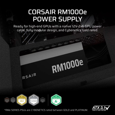 Блок живлення Corsair 1000W RM1000e (CP-9020297-EU) Вінниця - фото 6