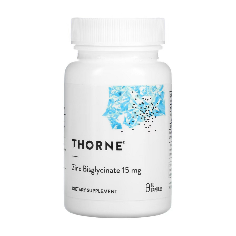 Цинк Бісгліцинат Thorne Zinc Bisglycinate 15mg 60 капс Київ - фото 1
