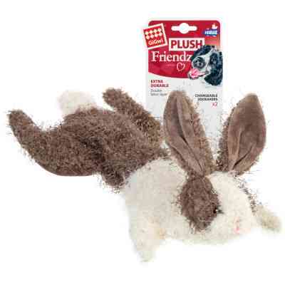 Игрушка для собак GiGwi Plush Заяц с пискавкой 47 см (75353) Винница