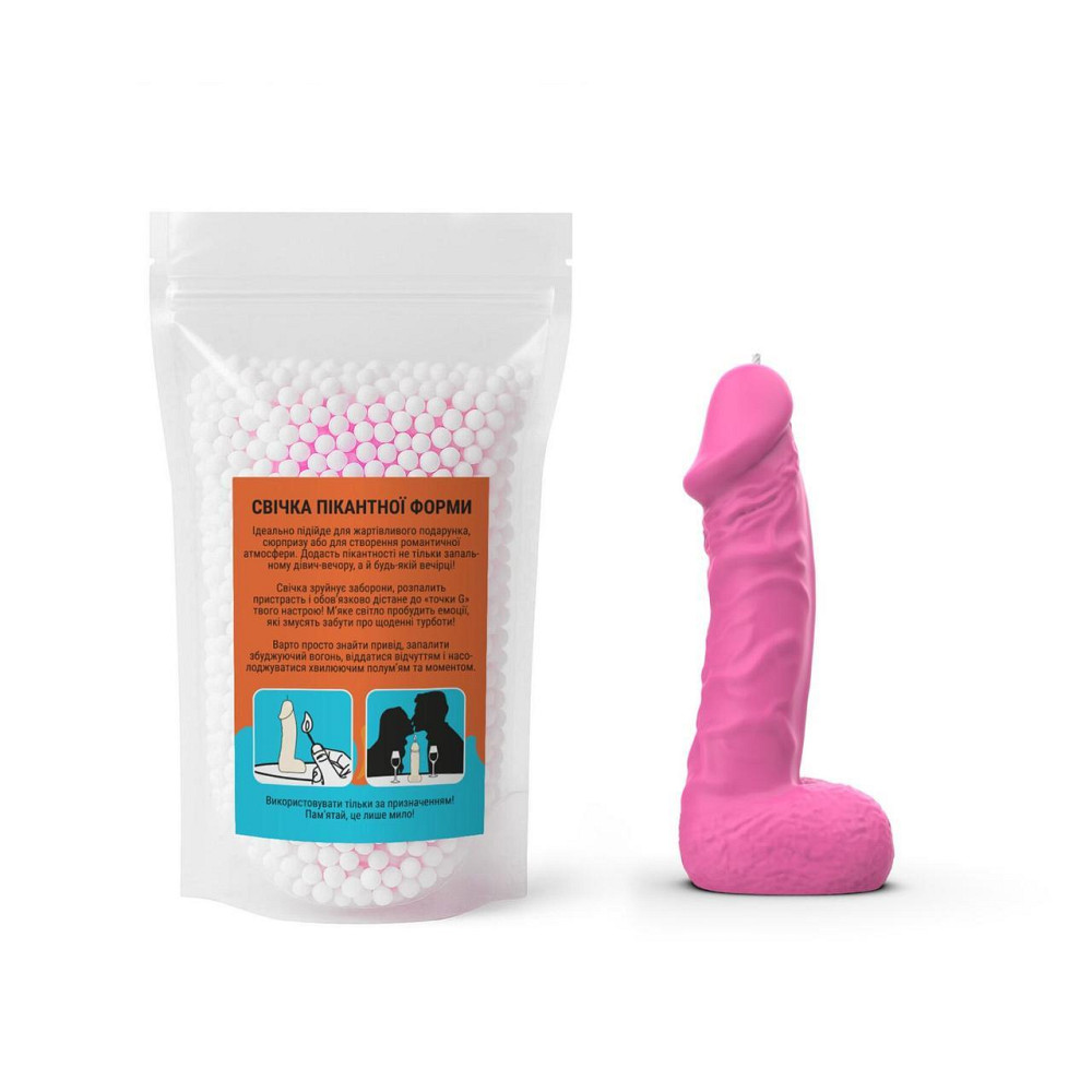 Свічка у формі члена Чистий Кайф LARGE Pink Sex Aura Київ - фото 4