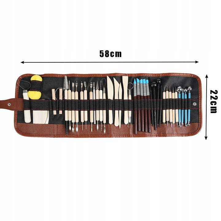 Набор инструментов для моделирования и скульптурирования 40 предметов с чехлом Maaleo (26135) Нововолынск - изображение 6