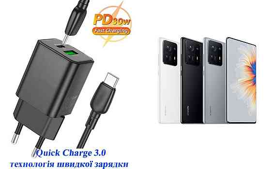 Зарядное устройство Dual Port 30W для смартфона Xiaomi Mi Mix 4 Киев