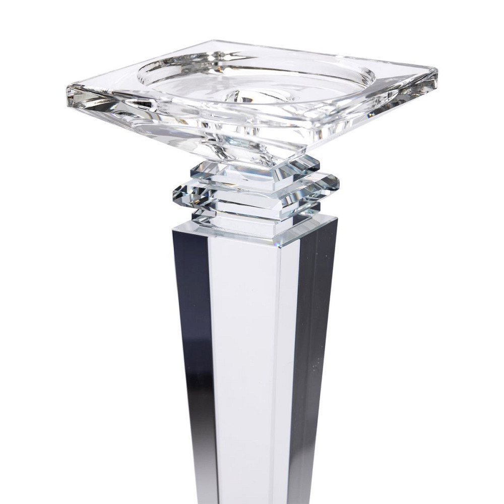 Yiwu Підсвічник скляний на високій ніжці 9.5×9.5×24 см декоративний прозорий HP-4-54L Коломия - фото 2