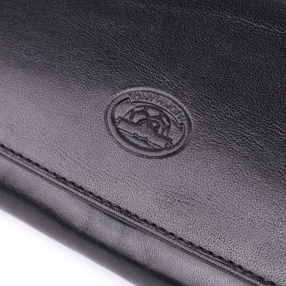 Стильный женский горизонтальный кошелек из глянцевой натуральной кожи Tony Perotti 20884_1 (1073 nero) Черный Киев - изображение 5