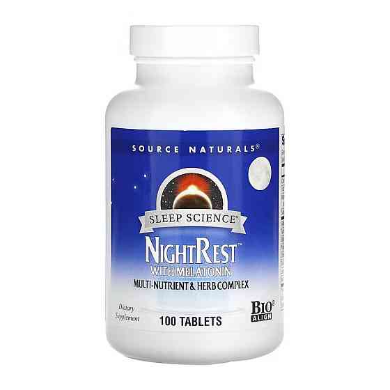 Для улучшения сна Source Naturals Sleep Science® NightRest with Melatonin 100 таб Киев