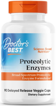 Протеолітичні ферменти Doctor's Best Proteolytic Enzymes 90 вег капс Київ