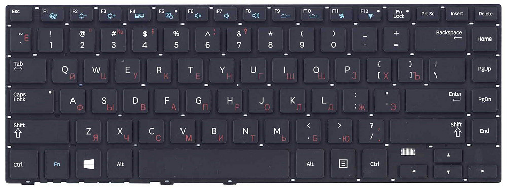 Клавиатура для ноутбука Samsung (470R4E, BA59-03619C) с подсветкой (Light), Black, (No Frame), RU Вінниця - фото 2