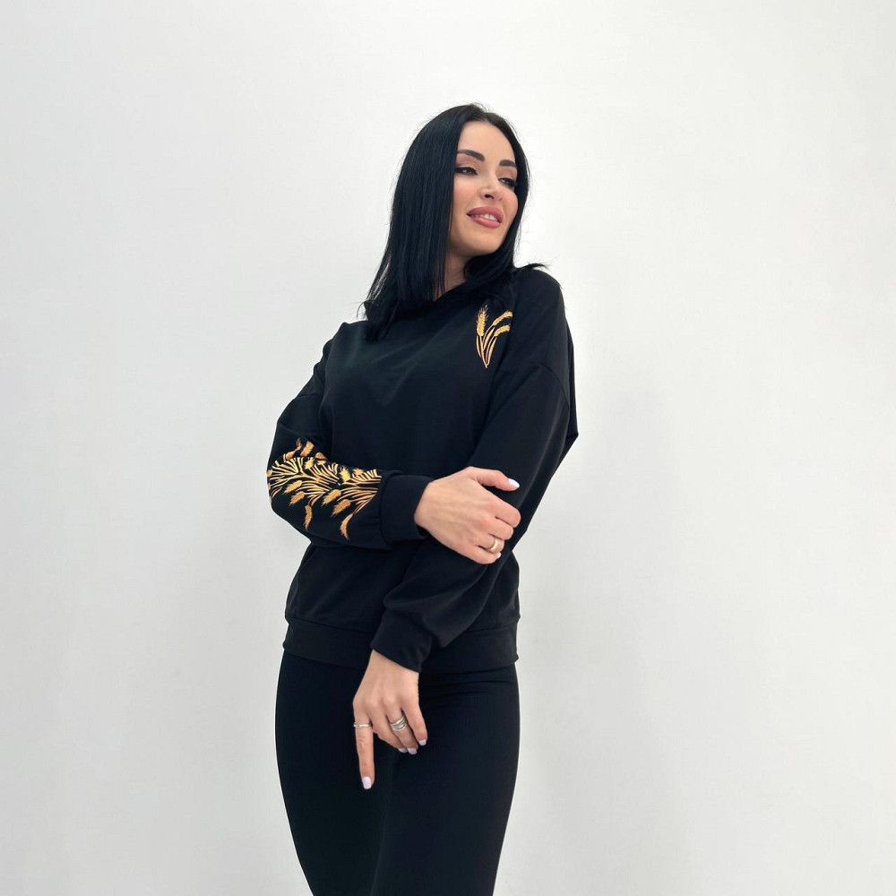 Демисезонный женский худи с принтом 