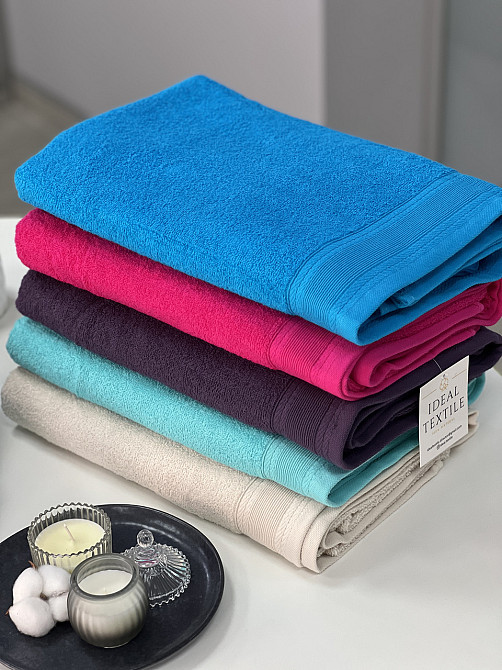 Рушник махровий Ideal Textile з бордюром однотонний 360 г/м2 50х80 см (56860711) Чернівці - фото 1