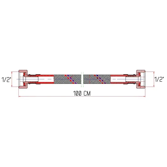 Гнучка підводка для води Thermo Alliance Forte ВВ 100 см SF381W100 Київ