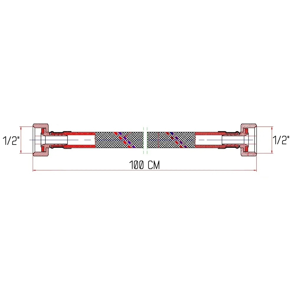 Гнучка підводка для води Thermo Alliance Forte ВВ 100 см SF381W100 Київ - фото 2