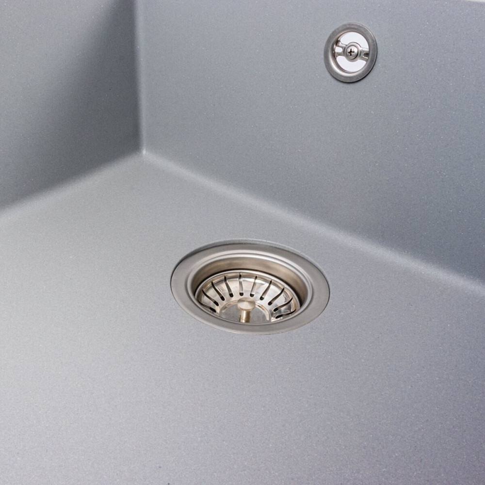 Гранітна мийка VALESO CALYPSO 7950 матова Сірий металік Коломыя - изображение 5