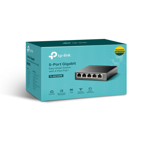 Комутатор TP-Link TL-SG105PE, 5 x 10/100/1000 RJ45, керований (TL-SG105PE) Киев - изображение 4