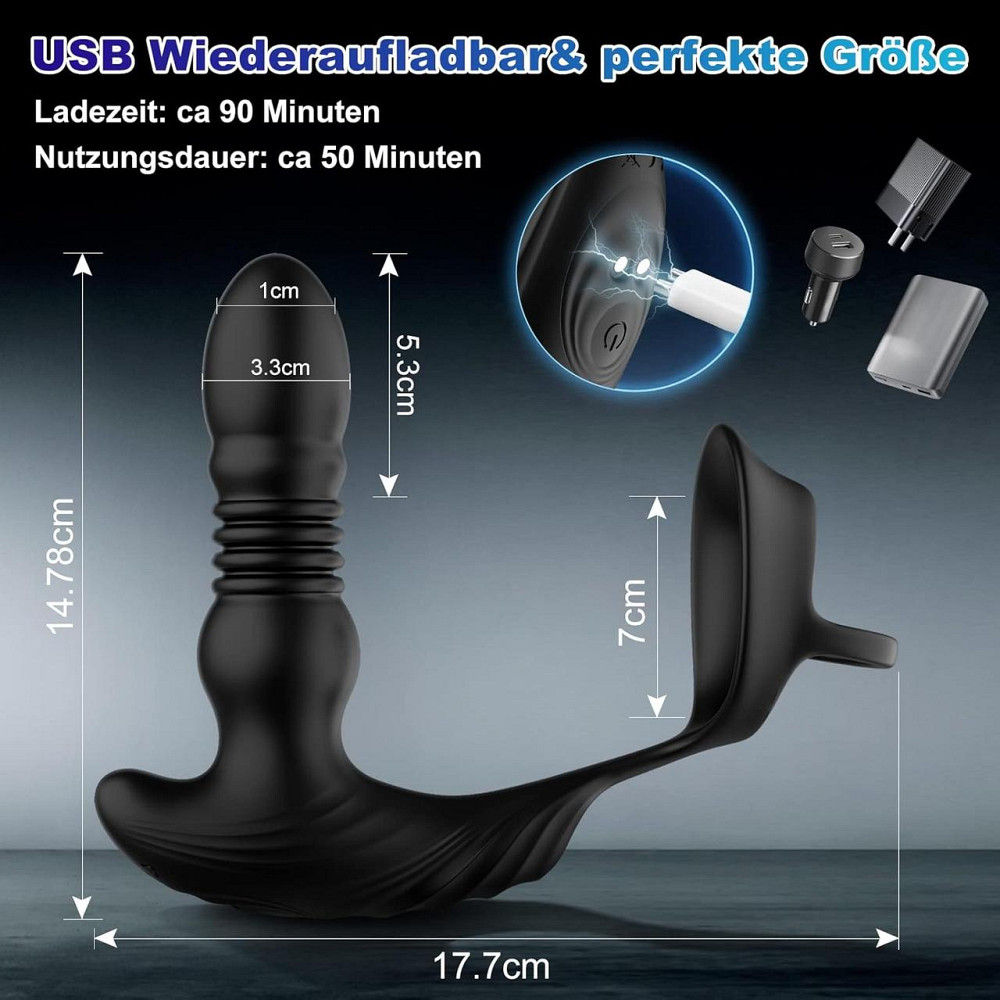 Zaddic Prostate Анальний вагінальний і клітор стимулюючий керований акумуляторний вібратор Дніпро - фото 5