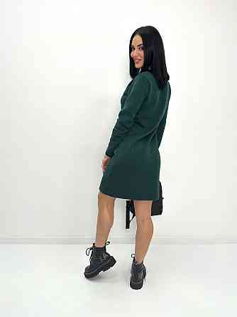 Теплое платье с принтом Romance 50-52, Темно-зеленый Киев