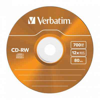Диск CD Verbatim CD-RW 700Mb 12X SlimBox 5шт Color (43167) Винница