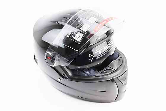 Шолом інтеграл, закритий+окуляри BLD-М61 S (55-56см), ЧОРНИЙ глянець Киев