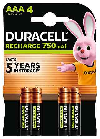Акумулятори Duracell Rechargeable AAА 750 mAh, 4 шт. (6832571) Київ