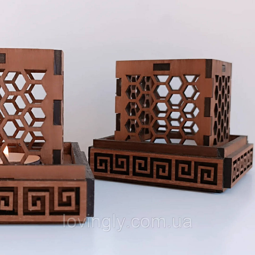 Деревянный подсвечник из акации для чайной свечи. Ирпень - изображение 5