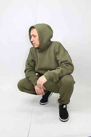 Мужской спортивный теплый костюм на флисе Хаки 54 Харьков