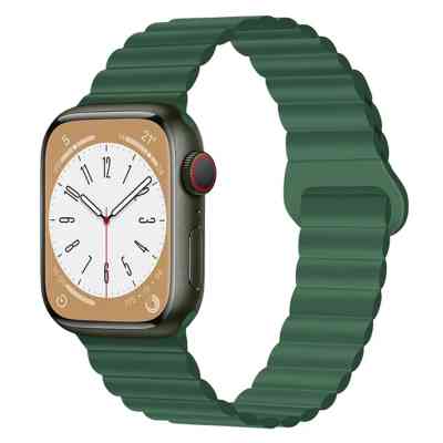 Ремешок для смарт-часов Drobak Silicone Magnetic Link для Apple Watch All Series 38/40/41mm Army Green (898919) Винница