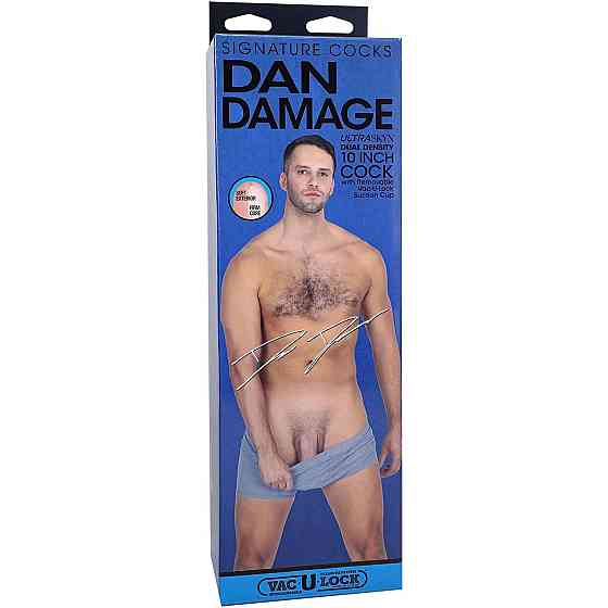 Фалоімітатор Doc Johnson Signature Cocks Dan Damage 10 inch UltraSkyn Sex Aura Київ