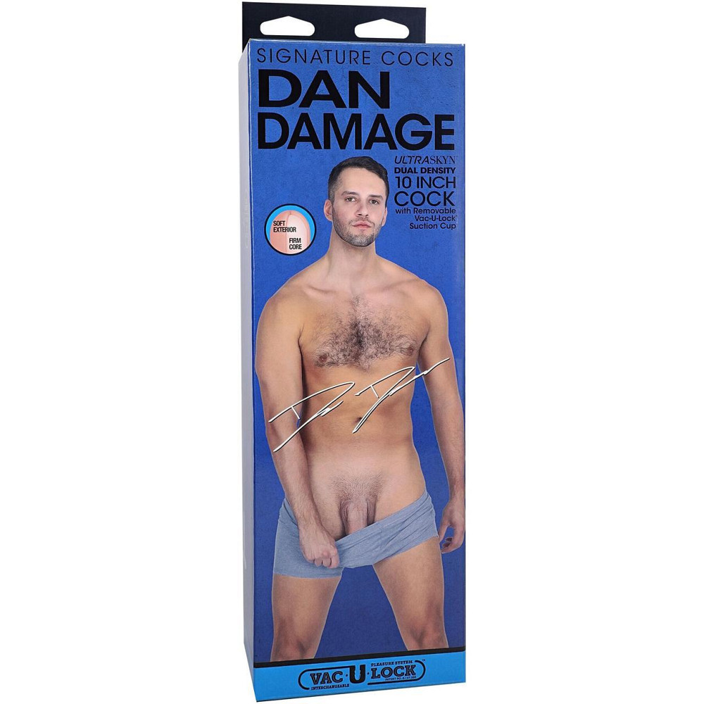 Фалоімітатор Doc Johnson Signature Cocks Dan Damage 10 inch UltraSkyn Sex Aura Київ - фото 5