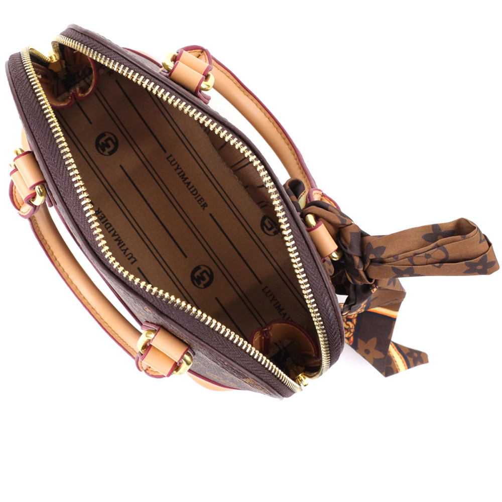 Каркасна жіноча сумка з екошкіри Vintage sale_15152 Коричневий Київ - фото 5